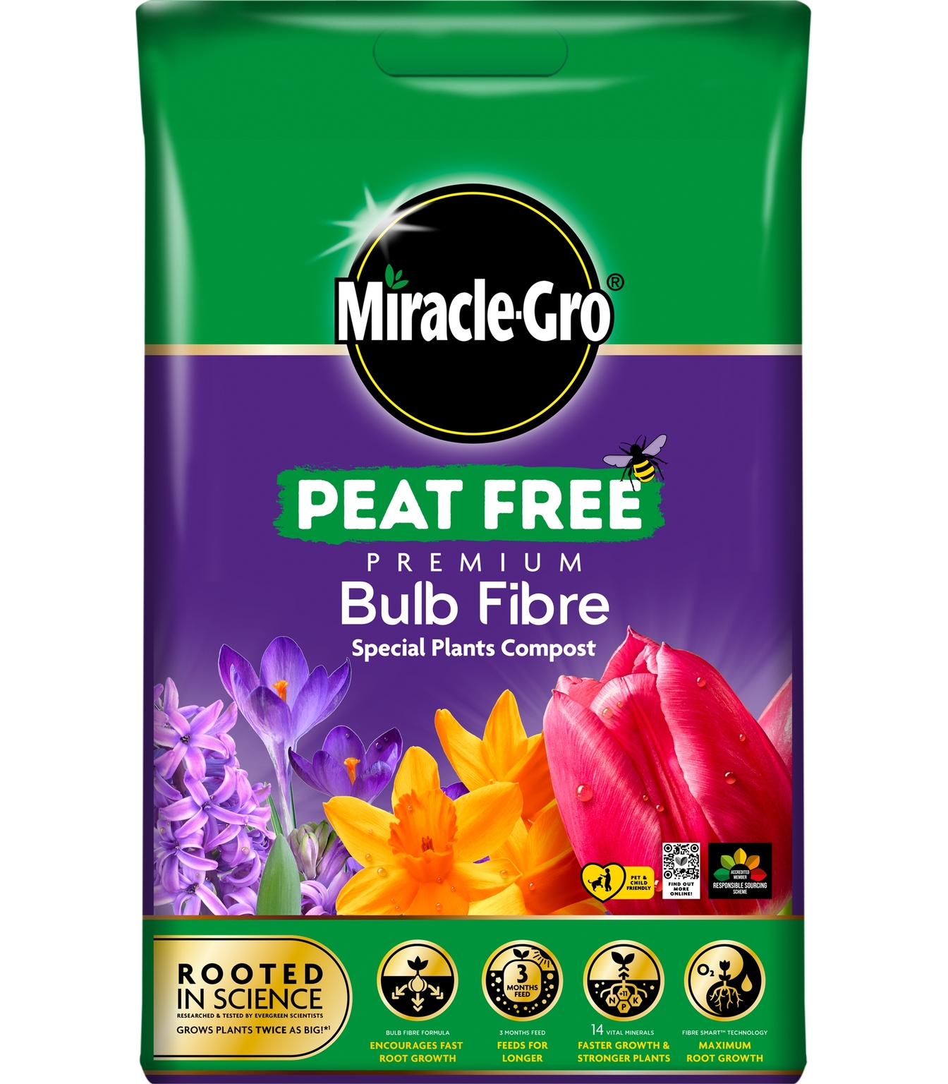 Miracle Gro Bulb Fibre Peat Free 20 Litre Goldcliff Garden Centre