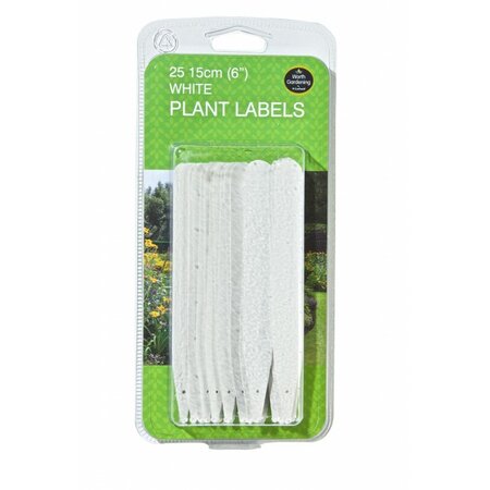 15cm (6") White Plant Labels (25)