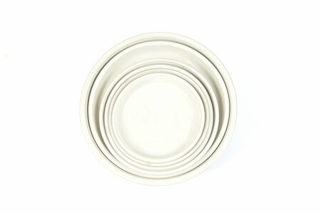 30cm Terracotta Saucer White