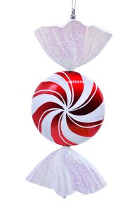 50cm red and white candy shape