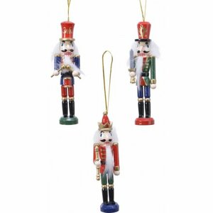 Assorted Firwood Hanging Nutcrackers, 12.5cm