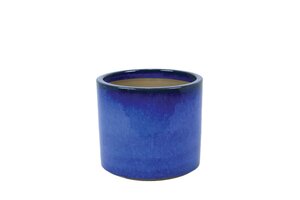 Blue Cylinder Pot 21cm