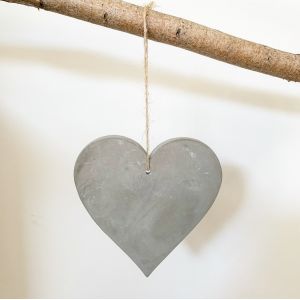 Cement Heart Decoration, Small