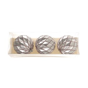 Diamond balls 3pk 8cm