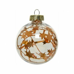 Gold Star Centre Bauble 8cm