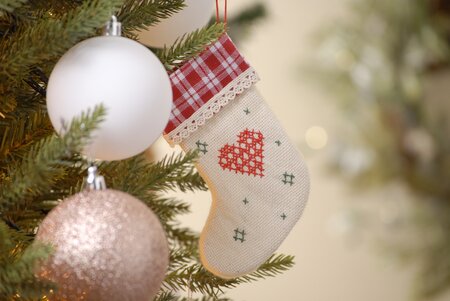 Hanging cross stitch stockings 14cm - image 3