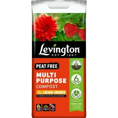 Levington Multi Purpose Compost with added John Innes Peat Free 10 Litre