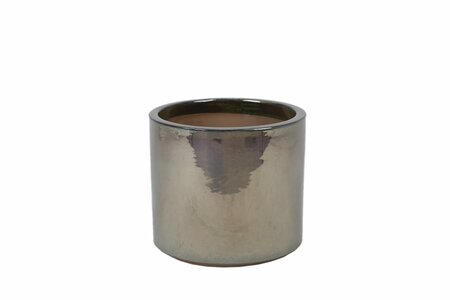 Mirror Cylinder Pot 19cm