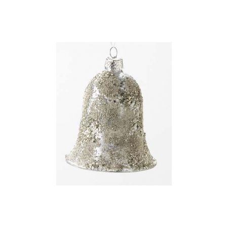 Silver Glass Hanging Bell - image 1