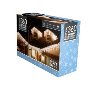 Snowing icicle lights - white - 4 way 360 - image 1