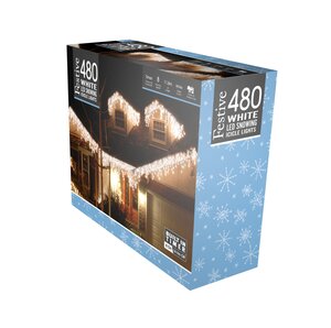 Snowing icicle lights - white - 4 way 480 - image 1