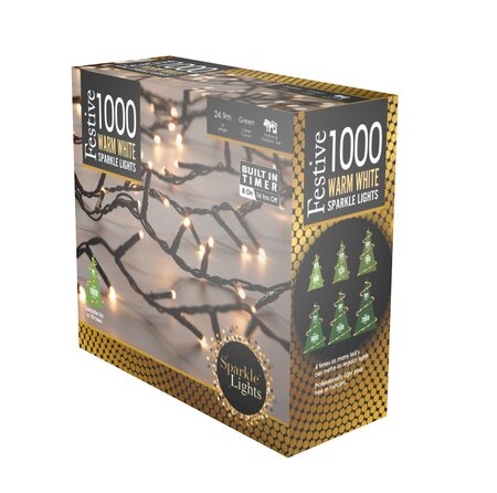 Sparkle lights - warm white 1000 - image 1