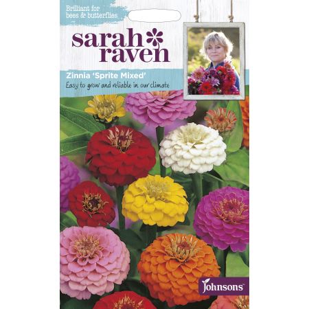 Sarah Raven ZINNIA Sprite Mixed Seeds - image 1