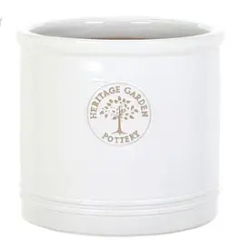 White Heritage Cylinder Pot 30cm